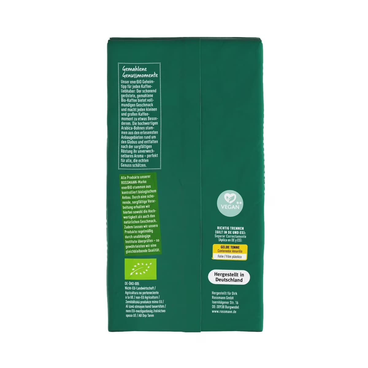 Enerbio Organik Çekilmiş Kahve Klasik 500 gr 2