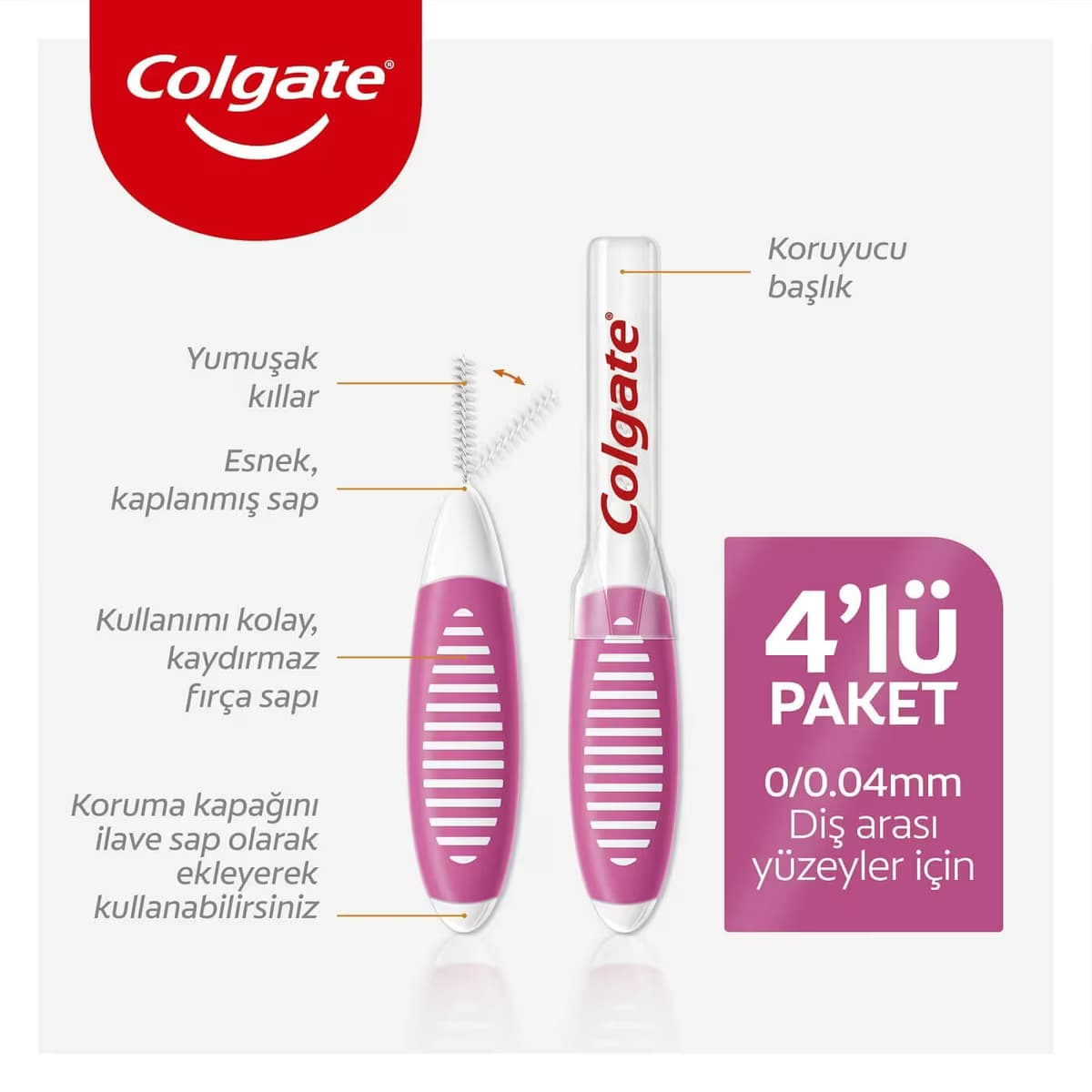 Colgate Arayüz Fırçası 4 mm 1 adet 3