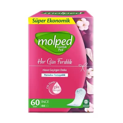 Molped Günlük Ped Parfümsüz 60'lı