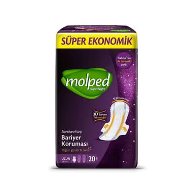 Molped Hijyenik Ped Supernight Uzun 20'li