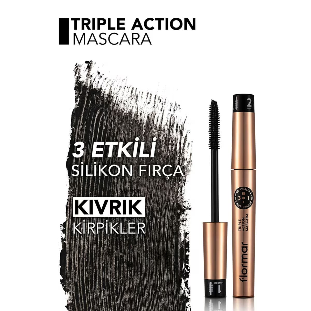 Flormar Maskara Triple Action 8 ml 2