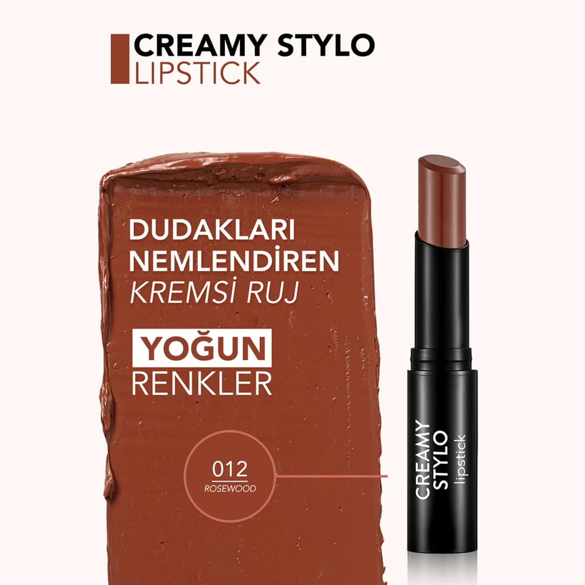 Flormar Ruj Creamy Stylo 12 Rosewood 3 gr 3