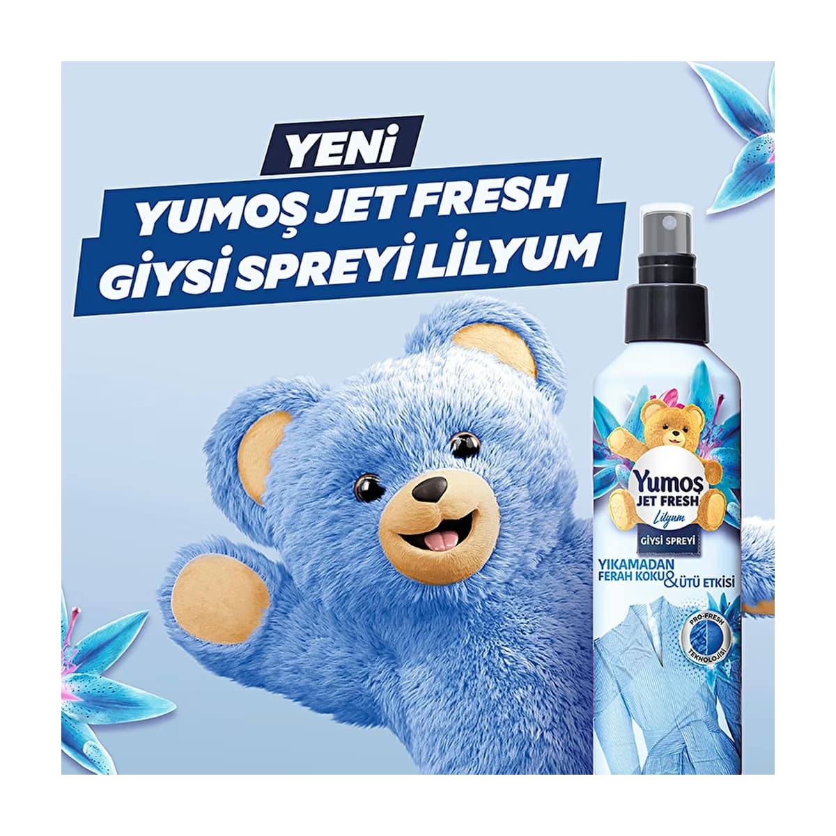 Yumoş Jet Fresh Sprey Lilyum 200 ml - Gratis 3