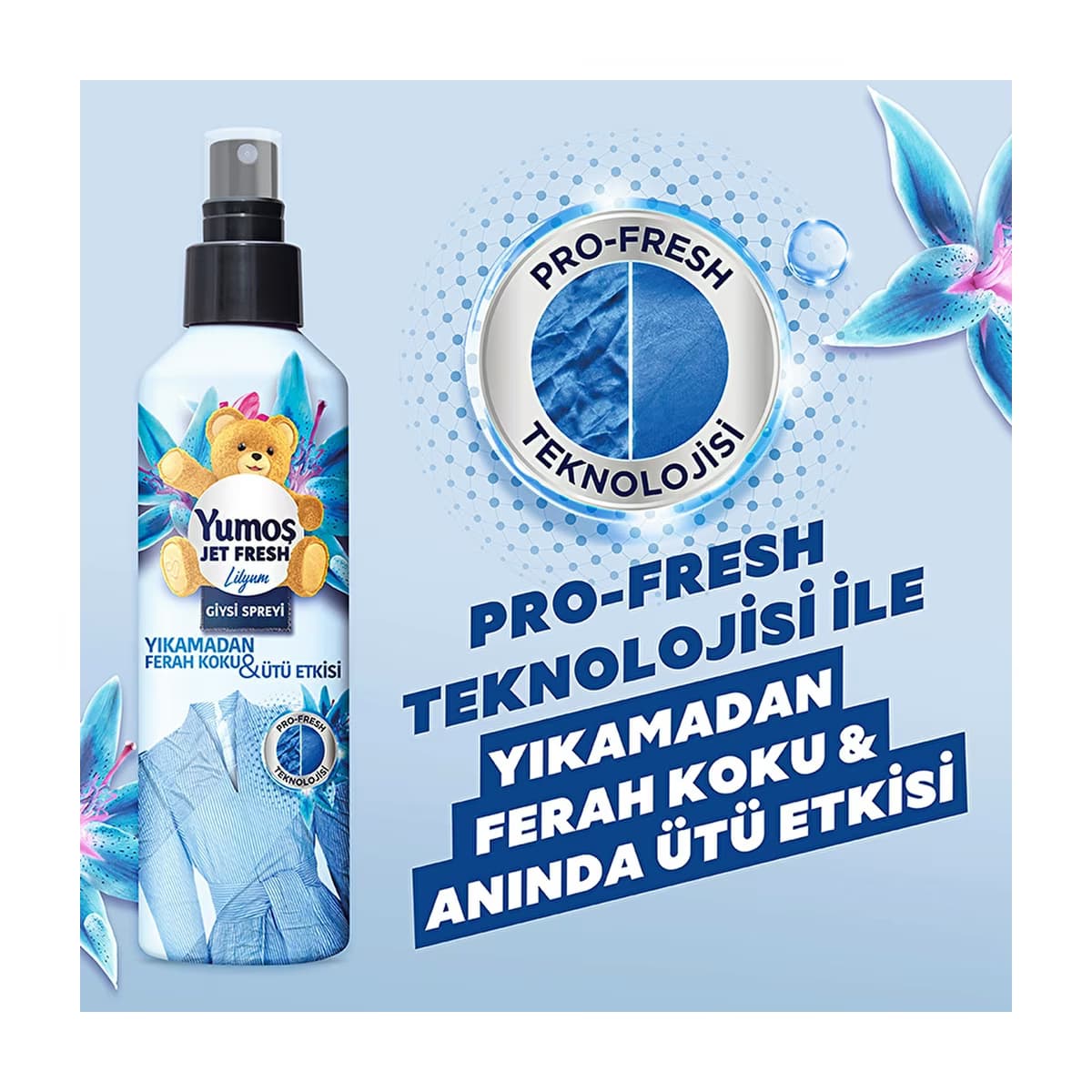 Yumoş Jet Fresh Sprey Lilyum 200 ml - Gratis 5
