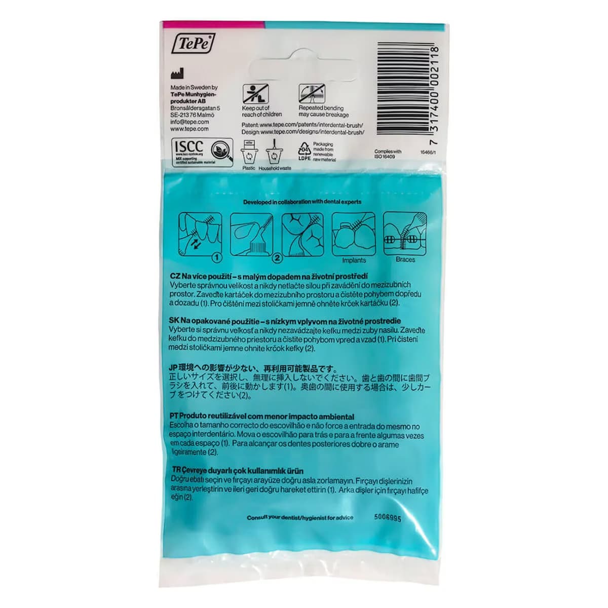 Tepe Arayüz Fırçası 0.4 mm Pembe 8'li 2