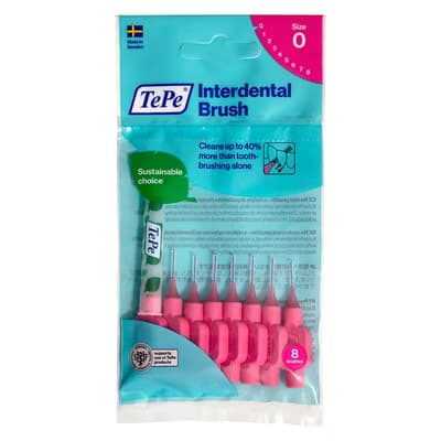 Tepe Arayüz Fırçası 0.4 mm Pembe 8'li