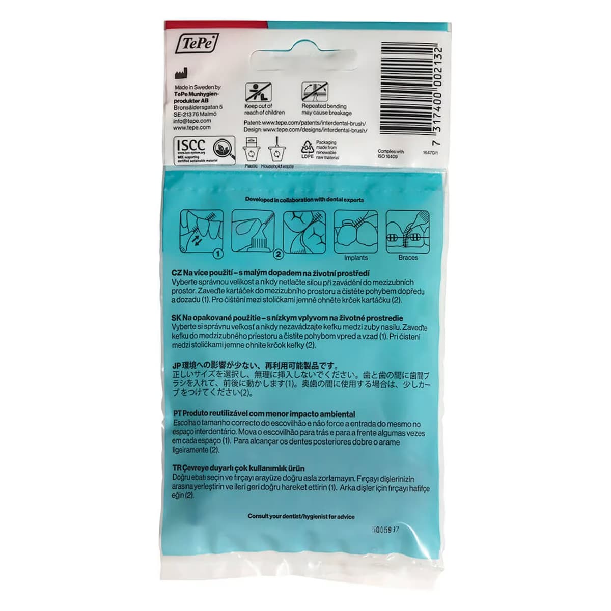 Tepe Arayüz Fırçası 0.5 mm Kırmızı 8'li 2