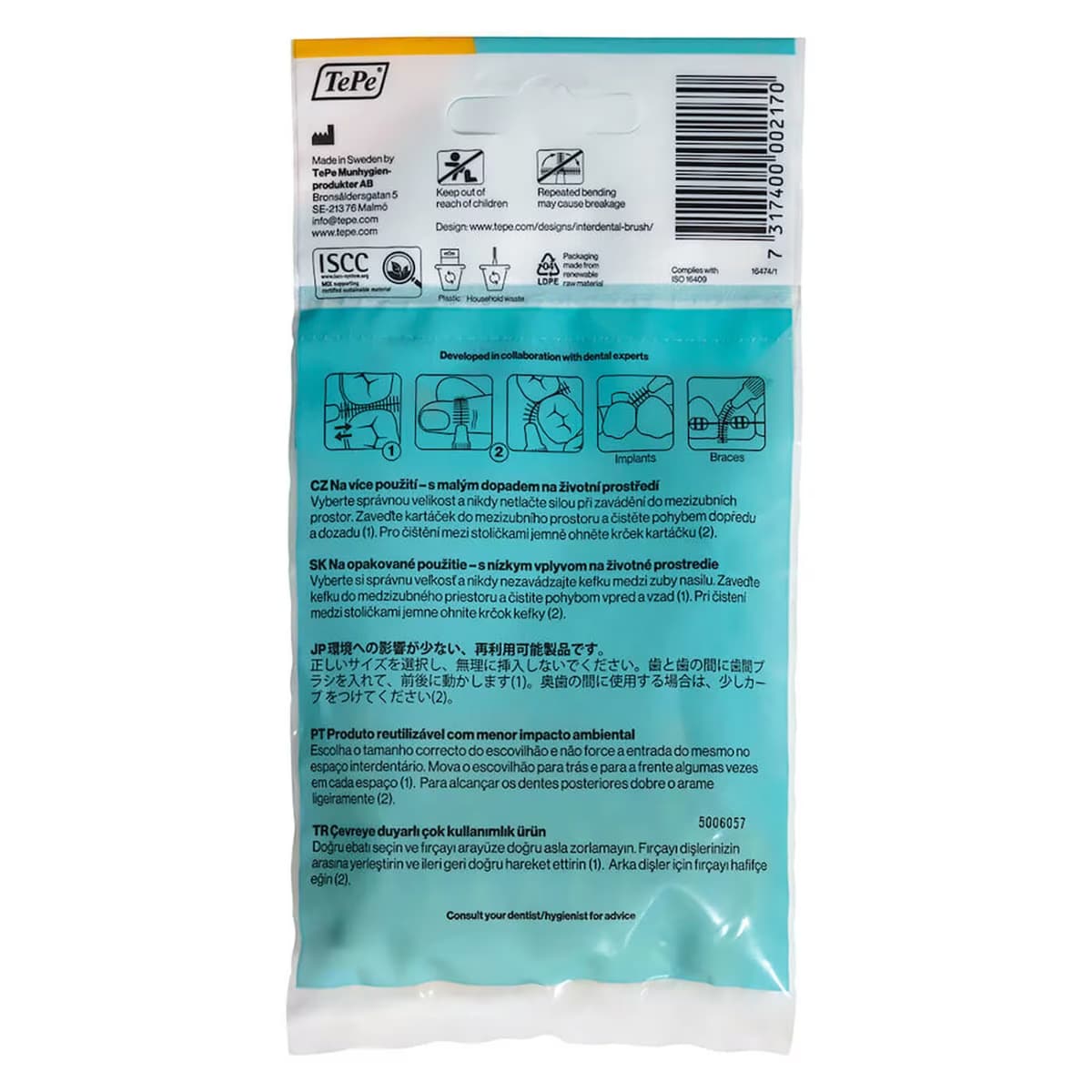 Tepe Arayüz Fırçası 0.7 mm Sarı 8'li 2