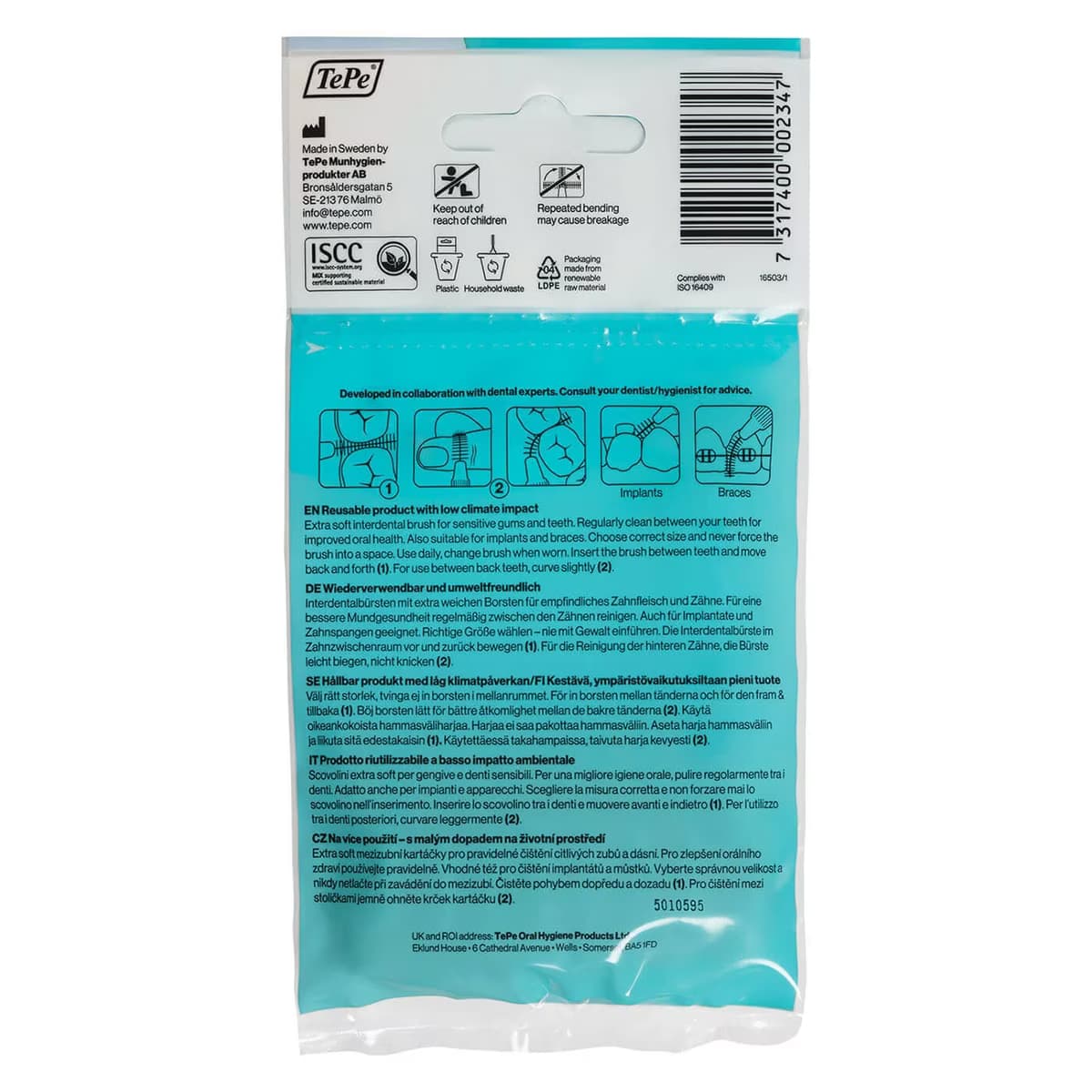 Tepe Arayüz Fırçası X-Soft 0.6 mm Mavi 8'li 2