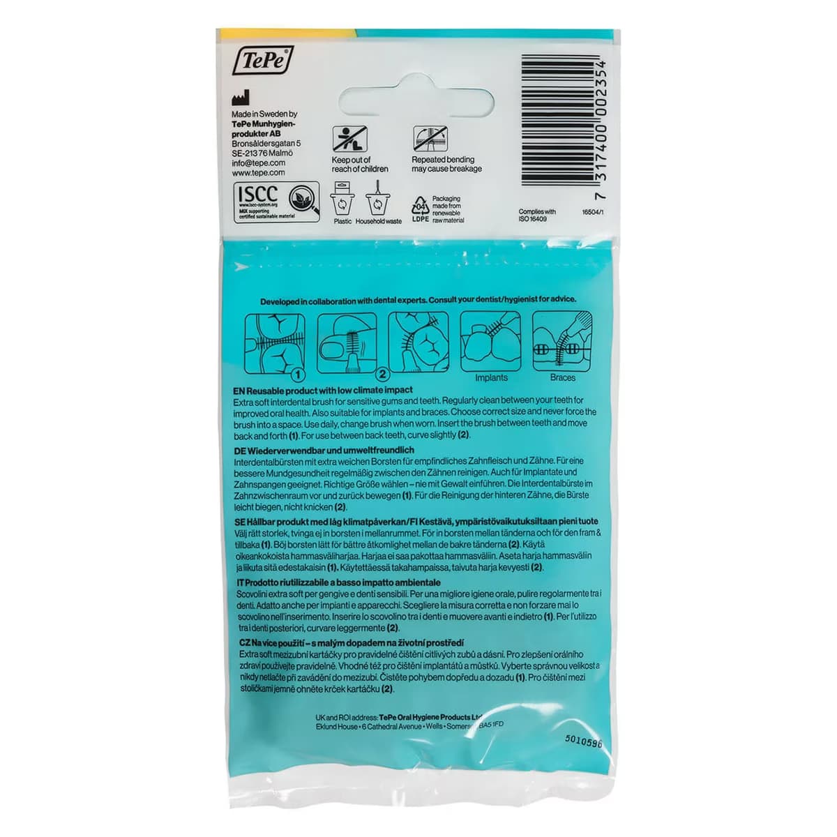 Tepe Arayüz Fırçası X-Soft 0.7 mm Sarı 8'li 2