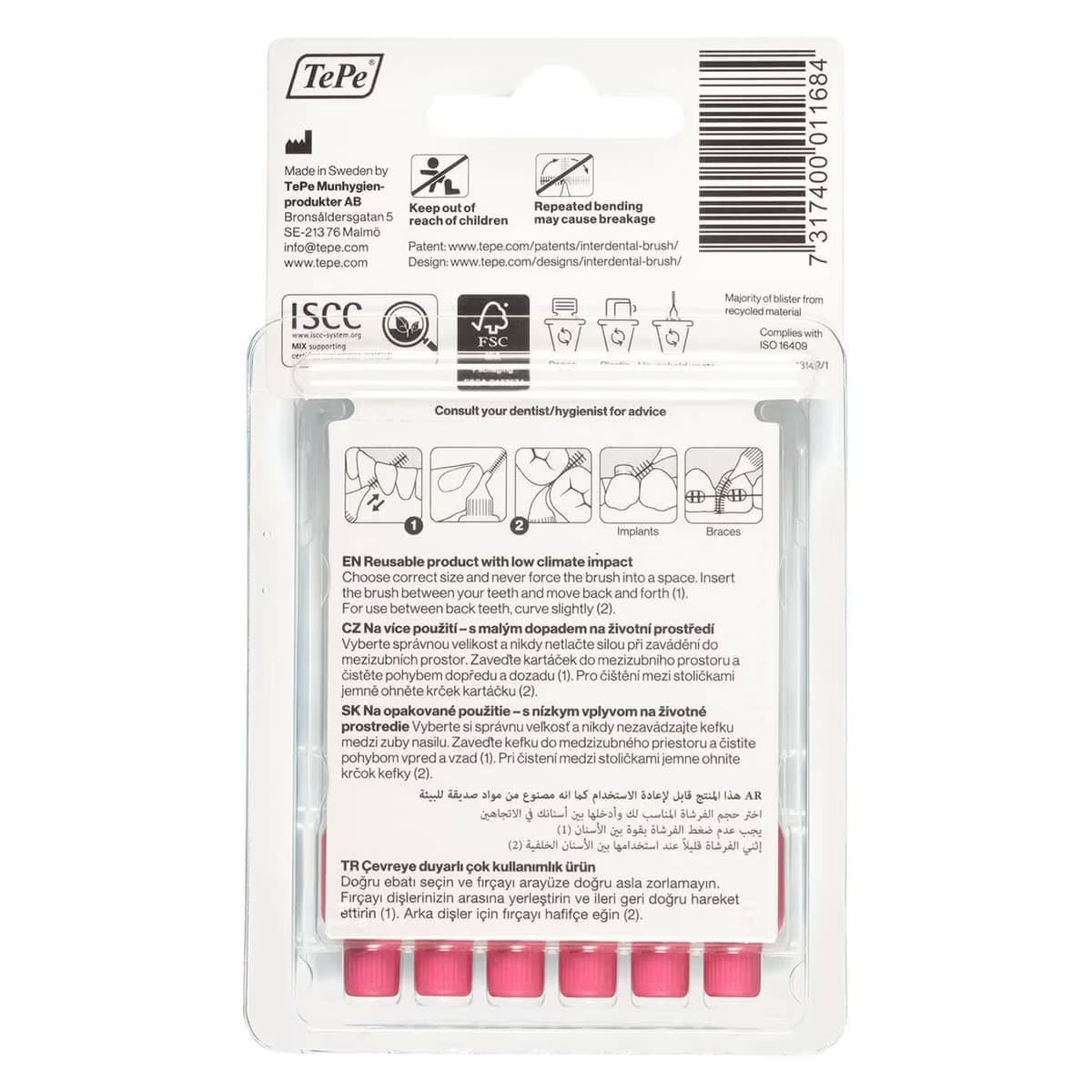 Tepe Arayüz Fırçası Blister 0.4 mm Pembe 6'lı 2