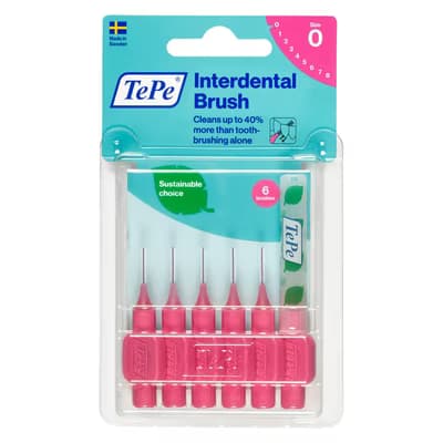 Tepe Arayüz Fırçası Blister 0.4 mm Pembe 6'lı
