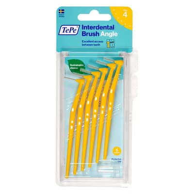 Tepe Arayüz Fırçası Angle Saplı 0.7 mm Sarı 6'lı