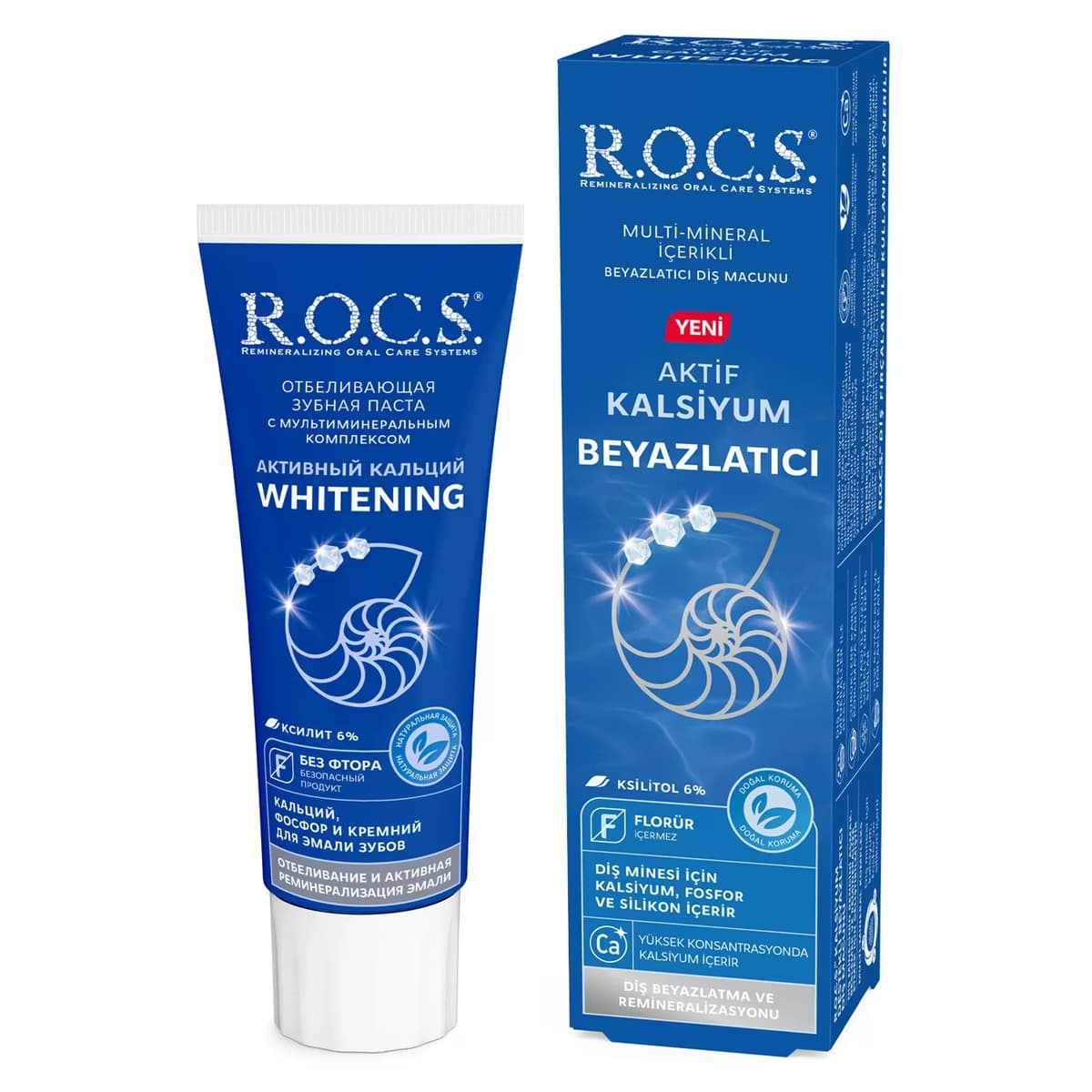 Rocs Diş Macunu Kalsiyum Beyazlatıcı 75 ml