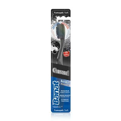 Banat Diş Fırçası Pearl Black Charcoal Yumuşak