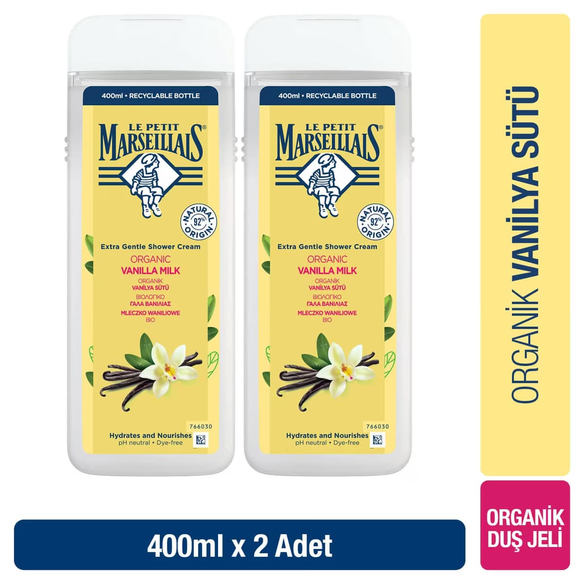 Le Petit Marseillais Duş Jeli Vanilya 400 ml 2