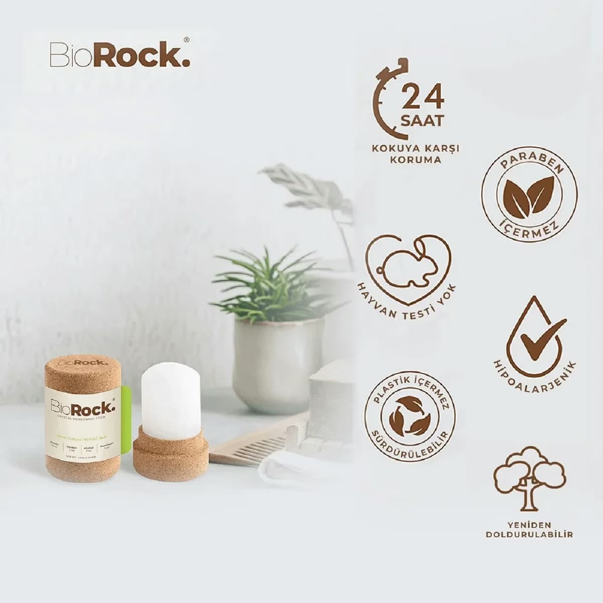 Biorock Crystal Deodorant Stick 120 gr 3