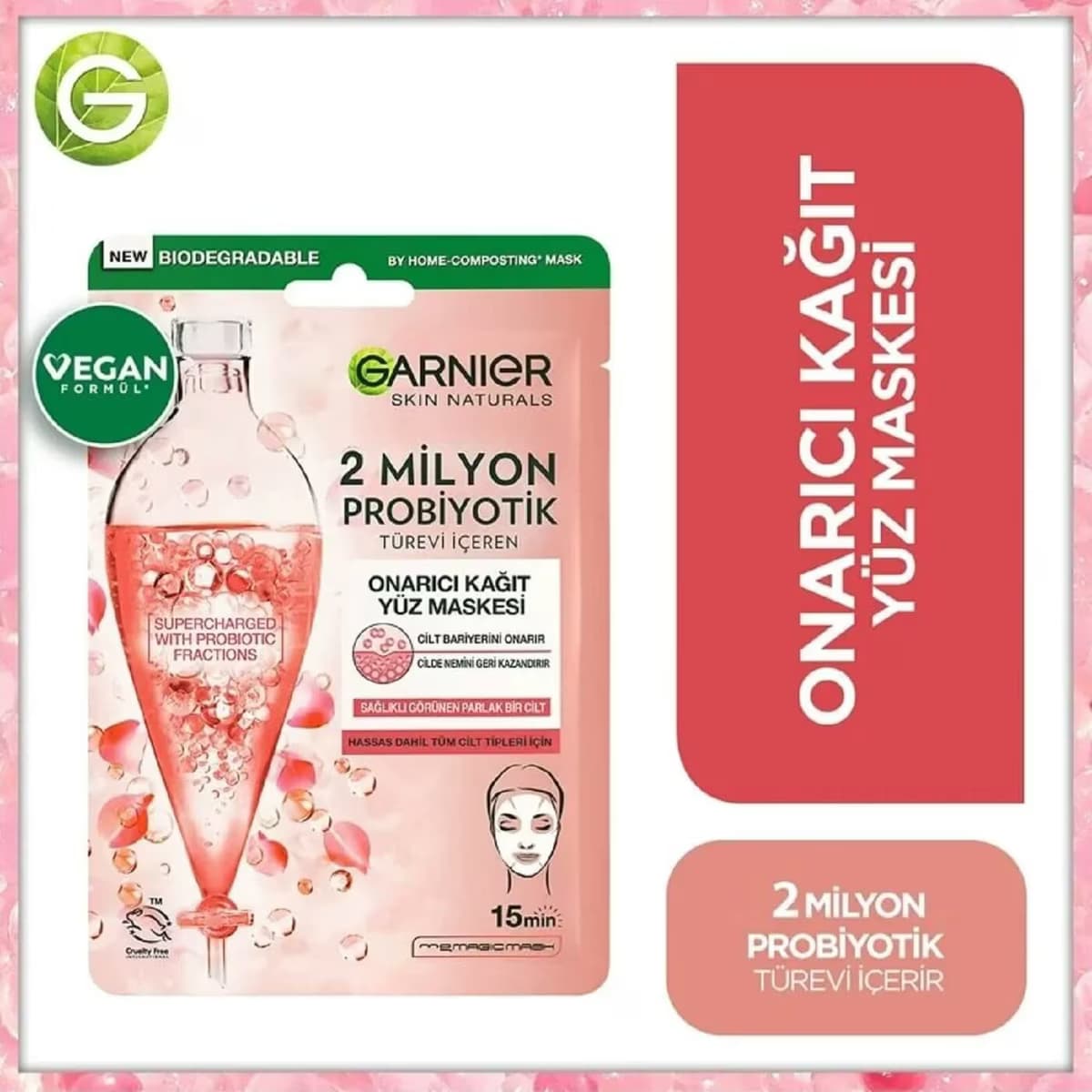 Garnier Kağıt Maske Probiyotik Onarıcı 22 gr 2