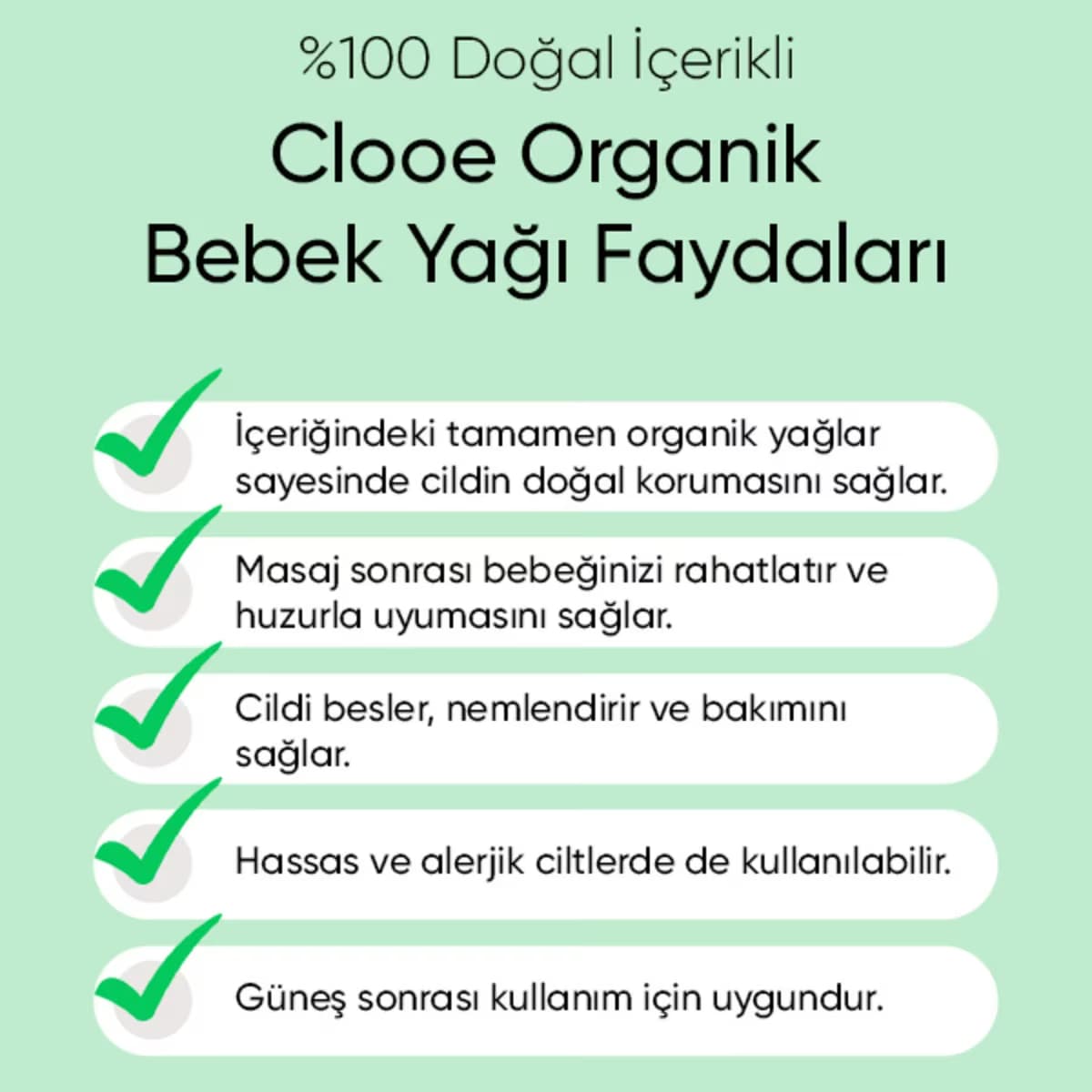Clooe Bebek Yağı Organik 100 ml 4