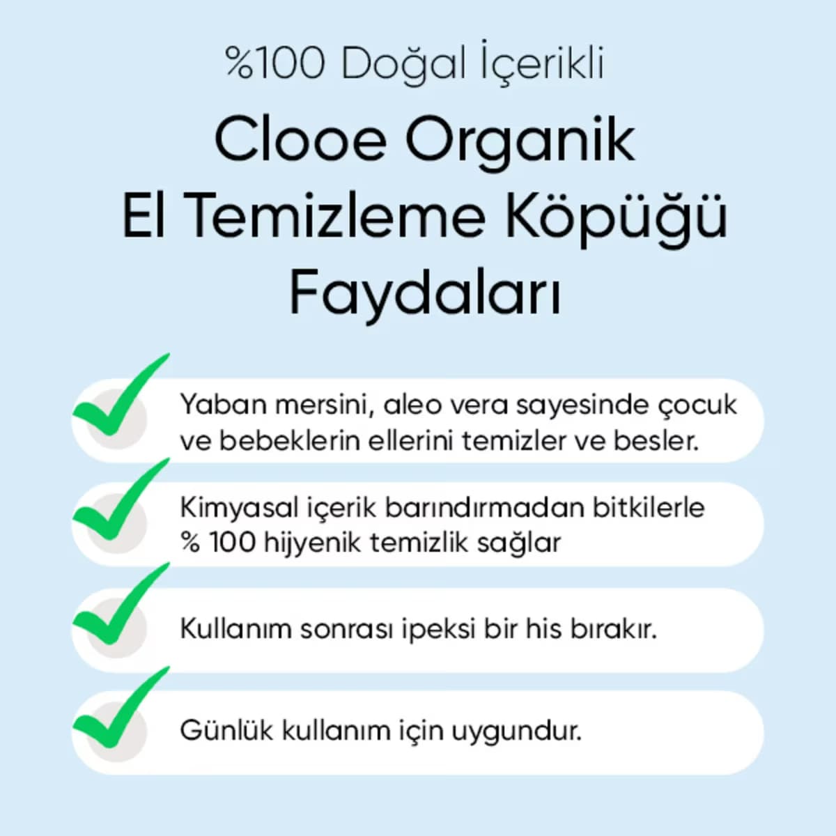Clooe El Temizleme Köpüğü Organik 300 ml 4