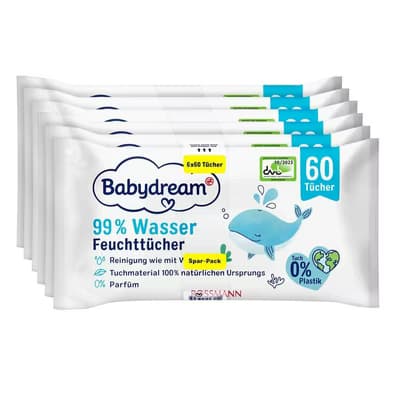 Babydream Islak Mendil Yüzde 99 Su 6x60'lı