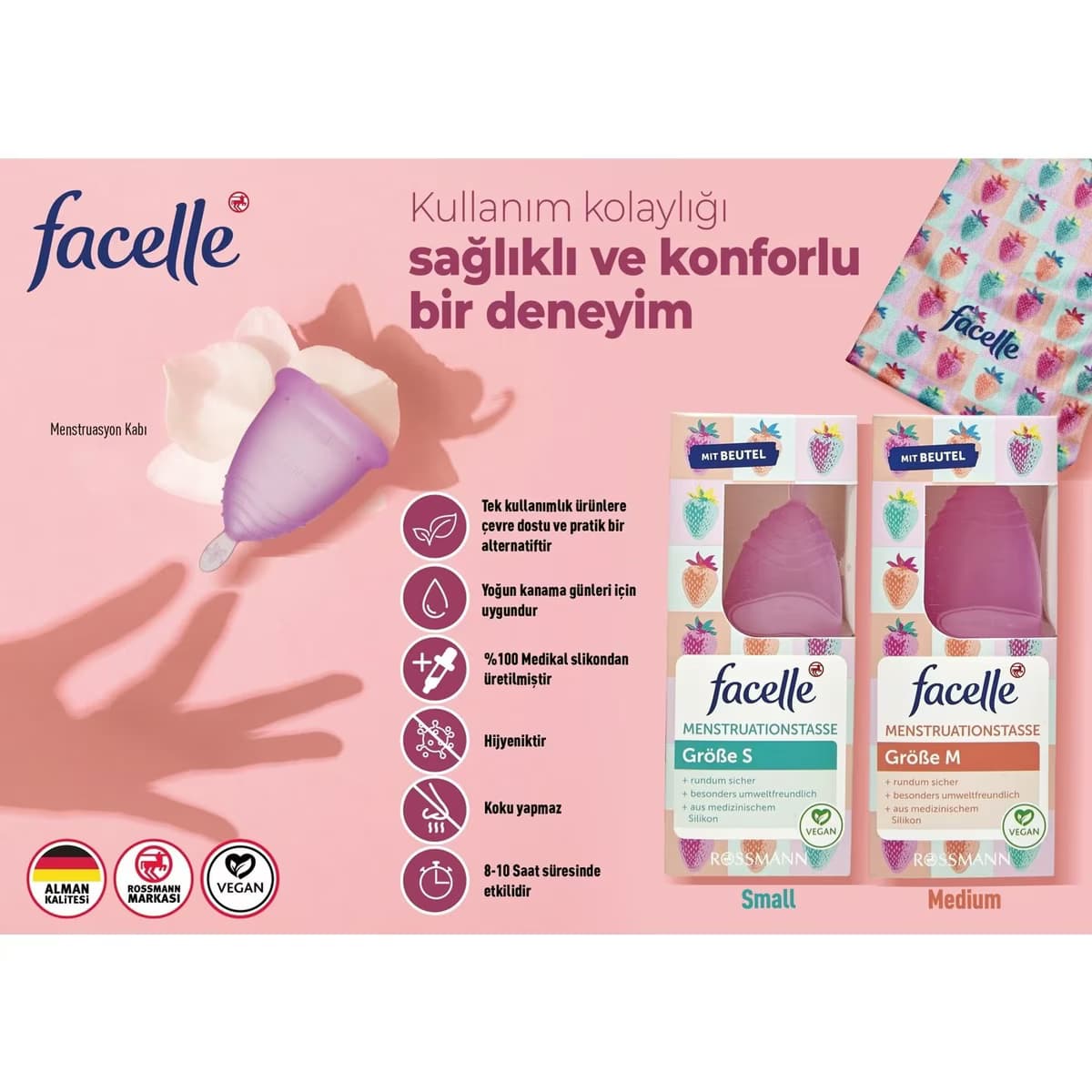 Facelle Menstruasyon Kabı Small 1 Adet 4