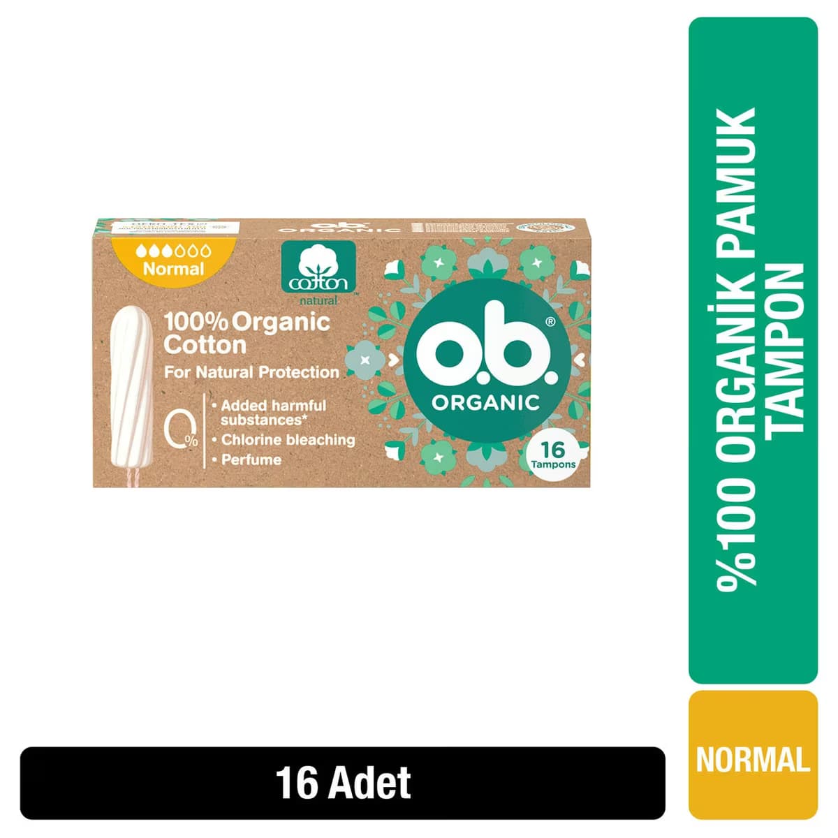 O.B. Tampon Organic 16'lı Normal 2