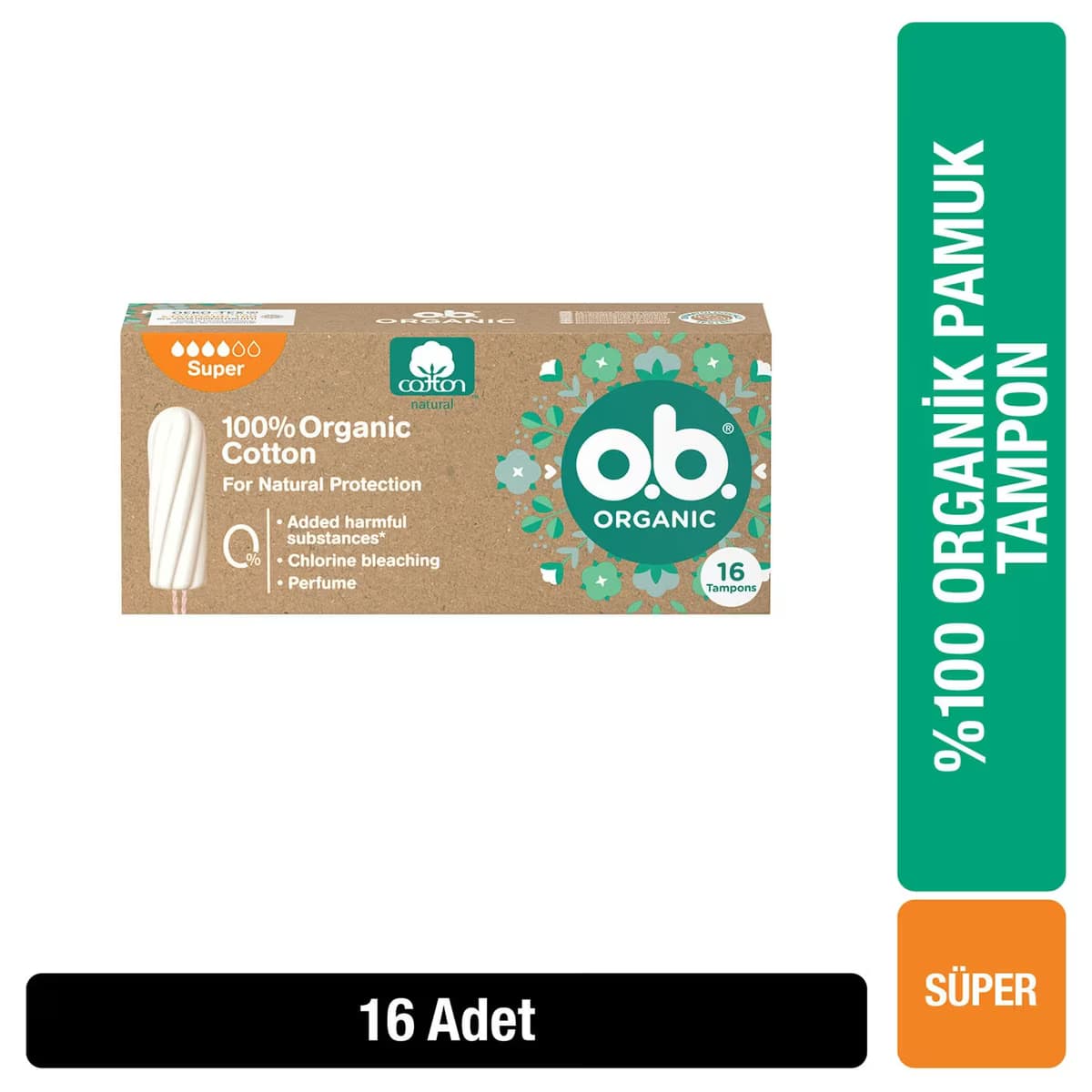 O.B. Tampon Organic 16'lı Super 2
