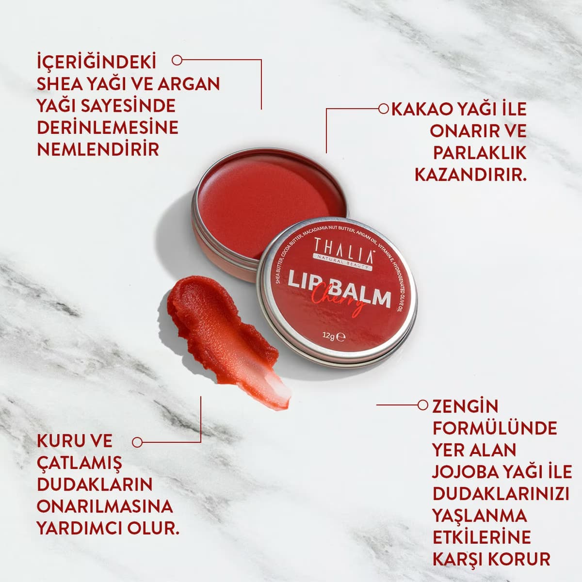 Thalia Lip Balm Kiraz 12 gr 4