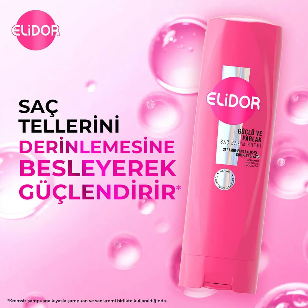 Elidor Saç Bakım Kremi Güçlü ve Parlak 350 ml 3