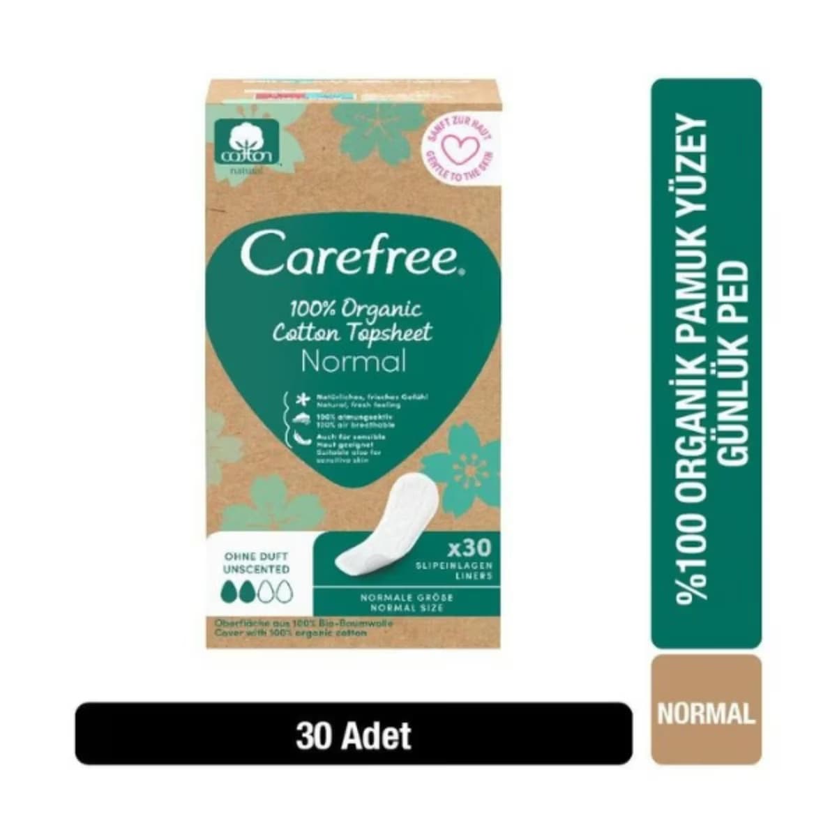 Carefree Organik Günlük Ped 30'lu Normal 2