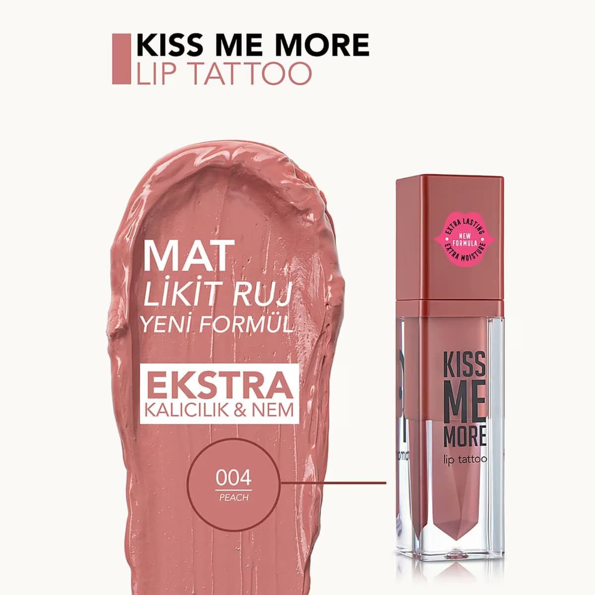 Flormar Kiss Me More Likit Ruj 004 Peach 4