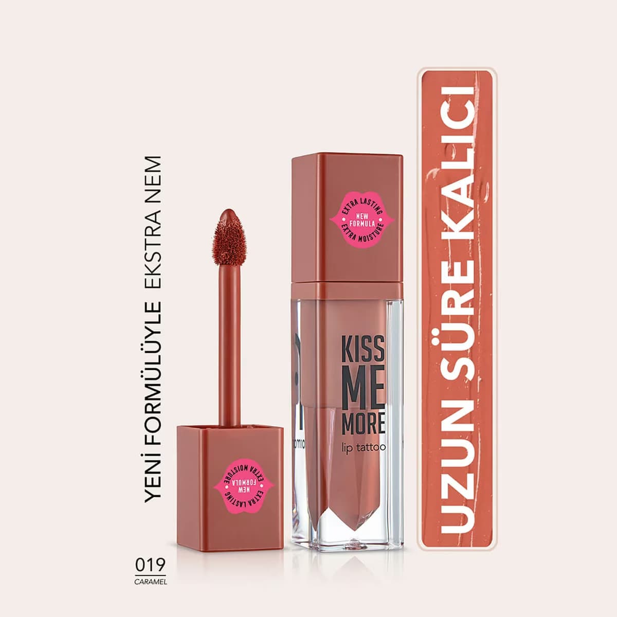 Flormar Kiss Me More Likit Ruj 019 Caramel 3