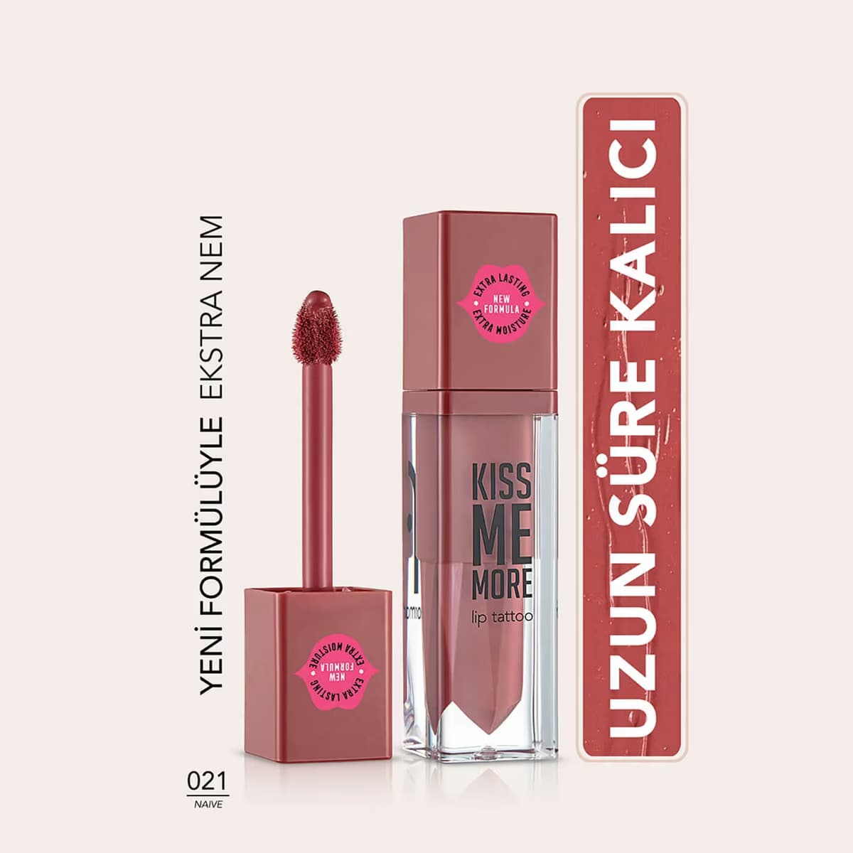 Flormar Kiss Me More Likit Ruj 021 Naive 3