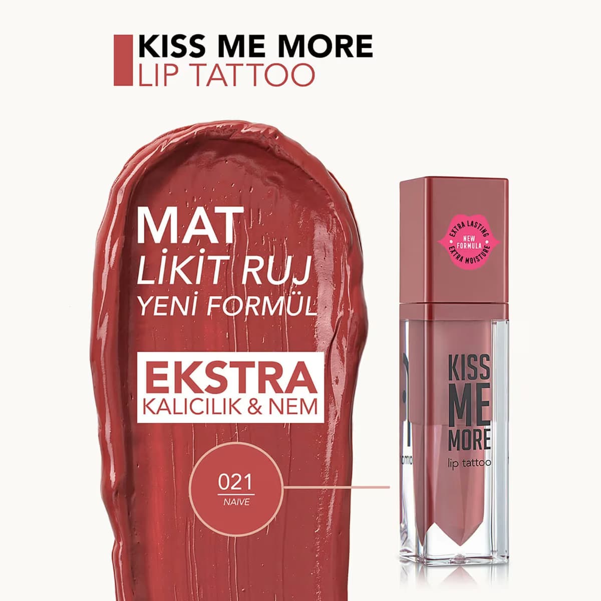 Flormar Kiss Me More Likit Ruj 021 Naive 4