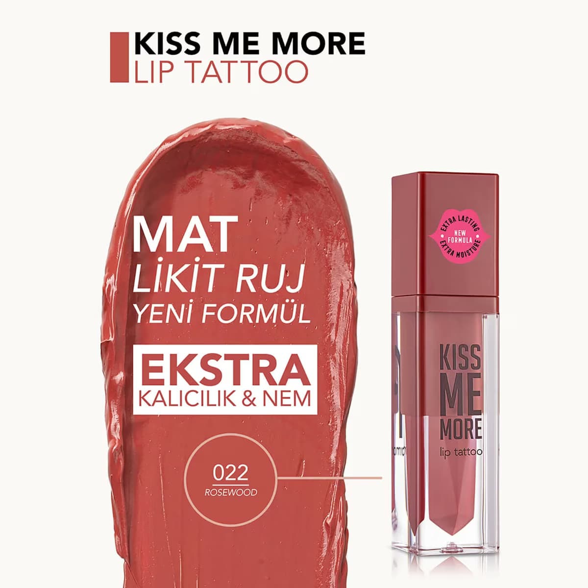 Flormar Kiss Me More Likit Ruj 022 Rosewood 4