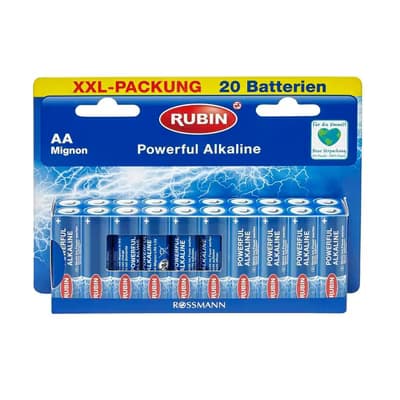 Rubin Alkalin AA Kalem Pil 1,5V 20'li