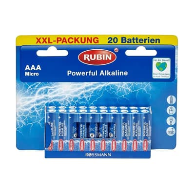 Rubin Alkalin AAA İnce Pil 1,5V 20'li