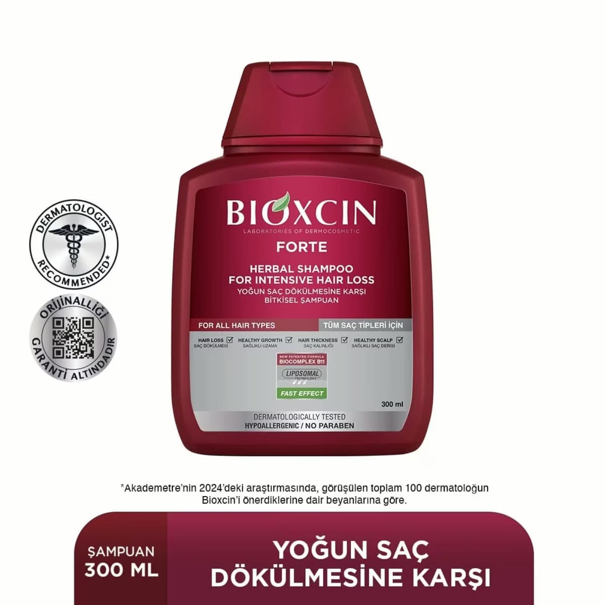 Bioxcin Forte Şampuan Tüm Saç Tipleri 300 ml 2