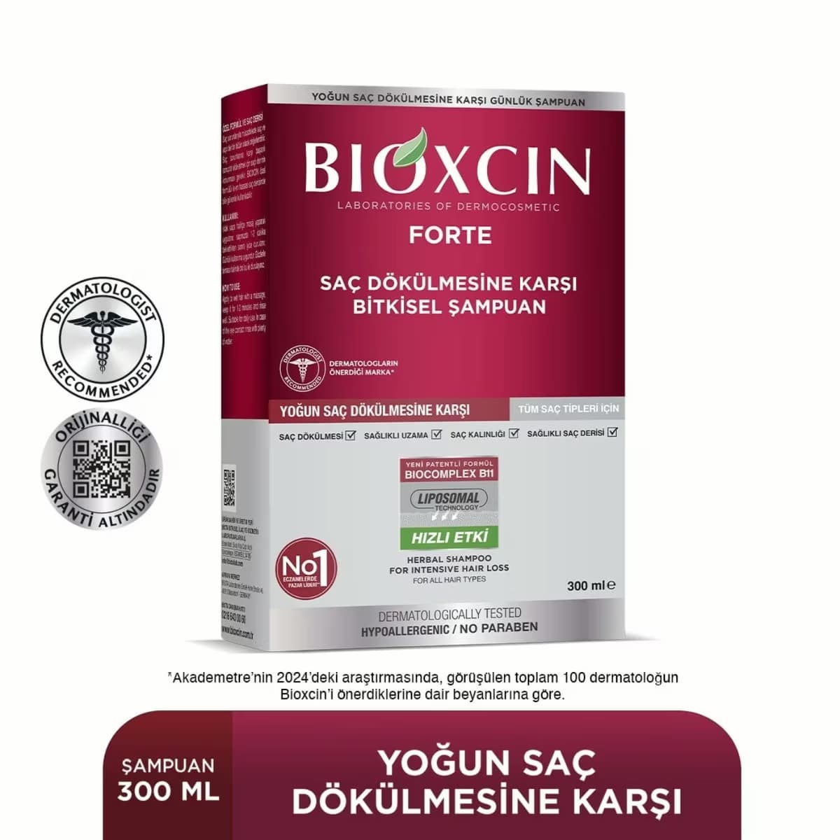 Bioxcin Forte Şampuan Tüm Saç Tipleri 300 ml 3