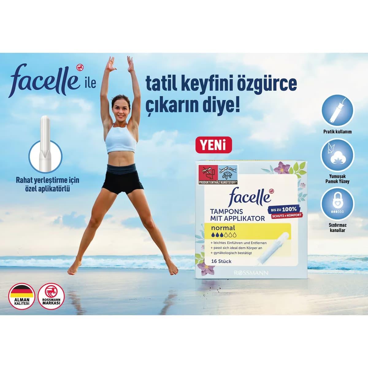 Facelle Tampon Aplikatörlü 16'lı 3