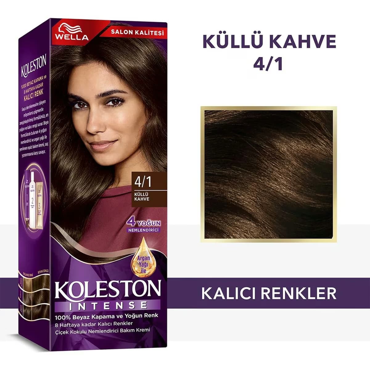 Koleston Intense Saç Boyası 4/1 Küllü Kahve 2