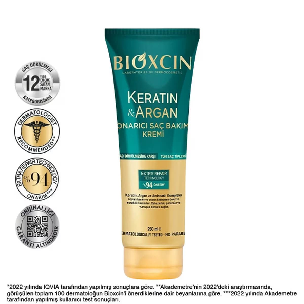 Bioxcin Saç Bakım Kremi Keratin & Argan 250 ml 2