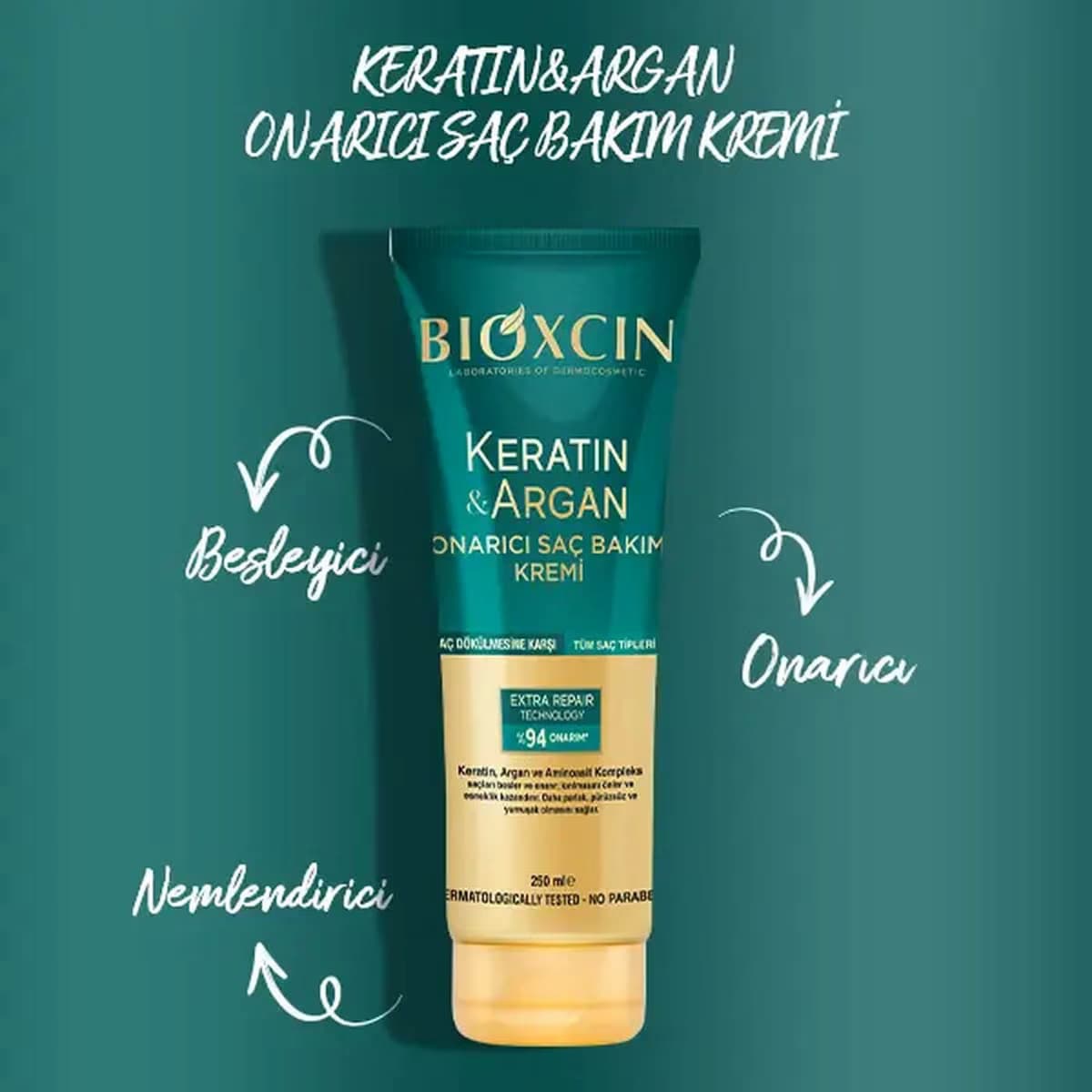 Bioxcin Saç Bakım Kremi Keratin & Argan 250 ml 4