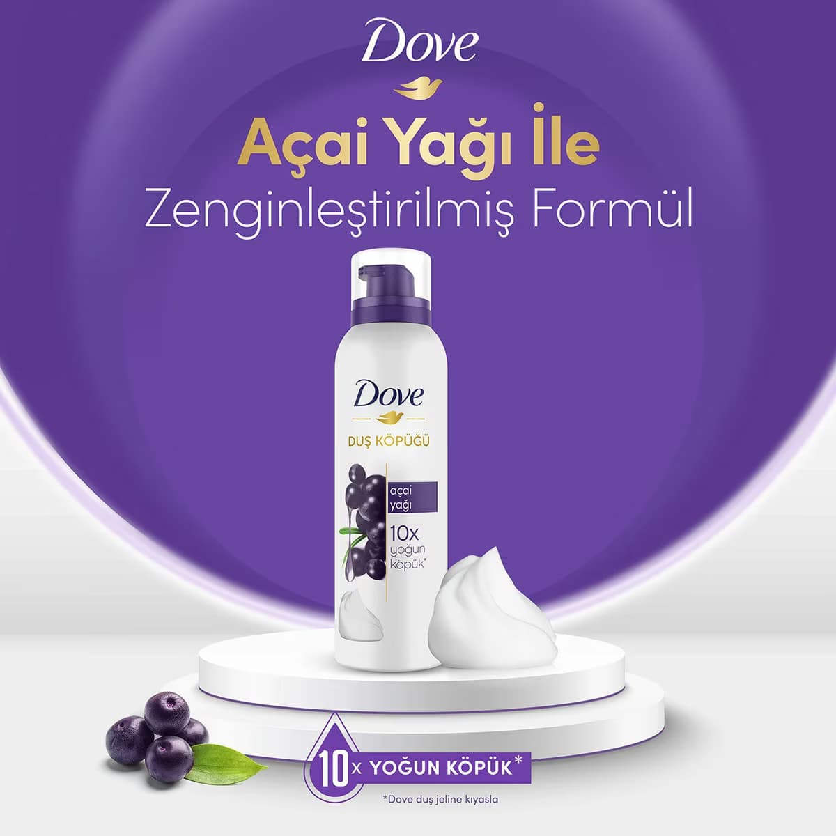 Dove Duş Köpüğü Acai Yağı 200 ml 3