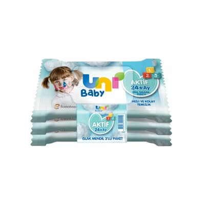 Uni Baby Aktif Islak Mendil 24+ Ay 3x15'li