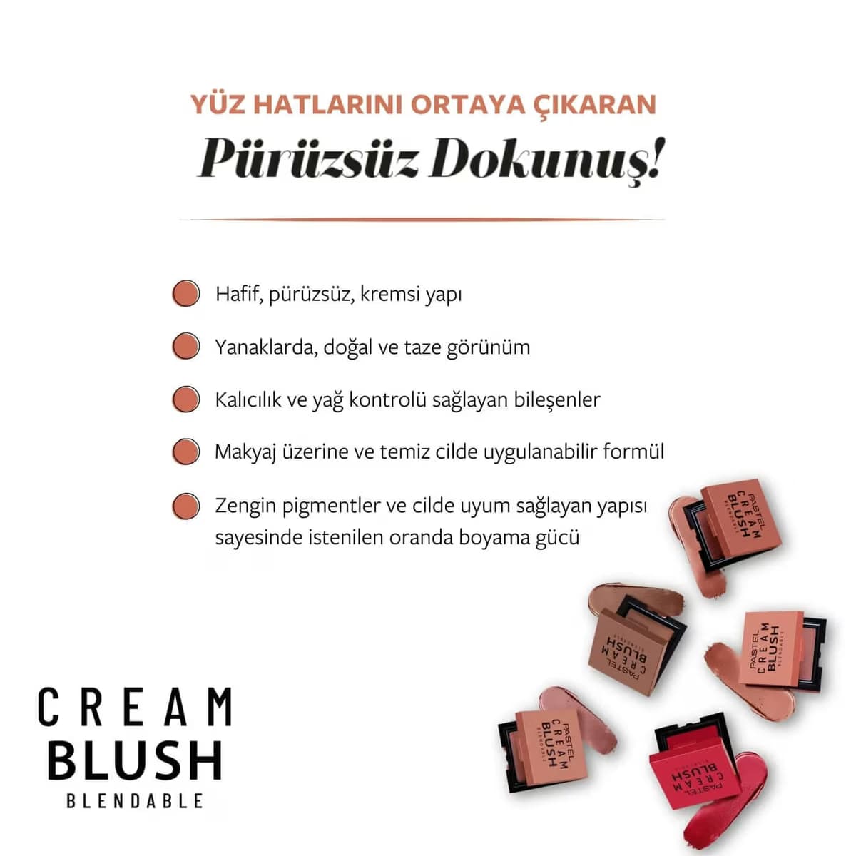 Pastel Profashion Cream Brush Allık No:47 5
