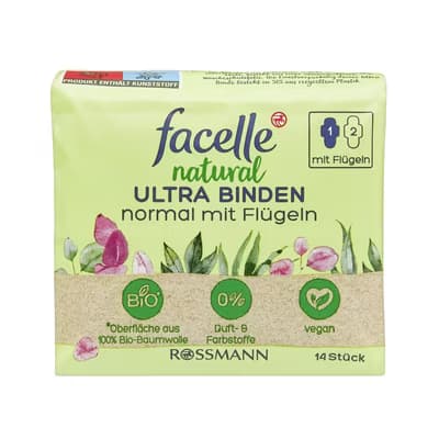 Facelle Natural Ultra Ped Kanatlı Normal 14'lü