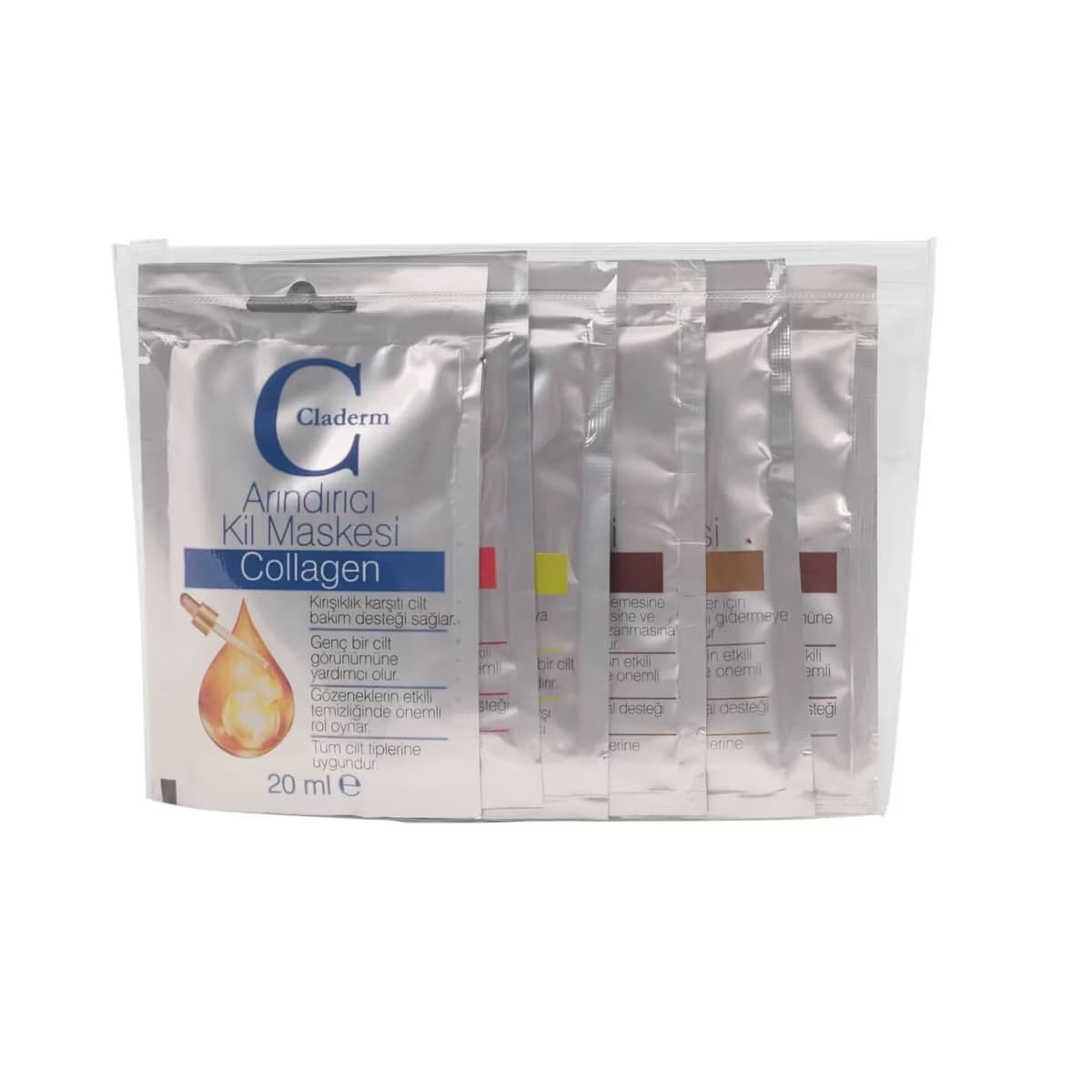 Claderm Maske 10'lu Karma Paketli 20 ml 2