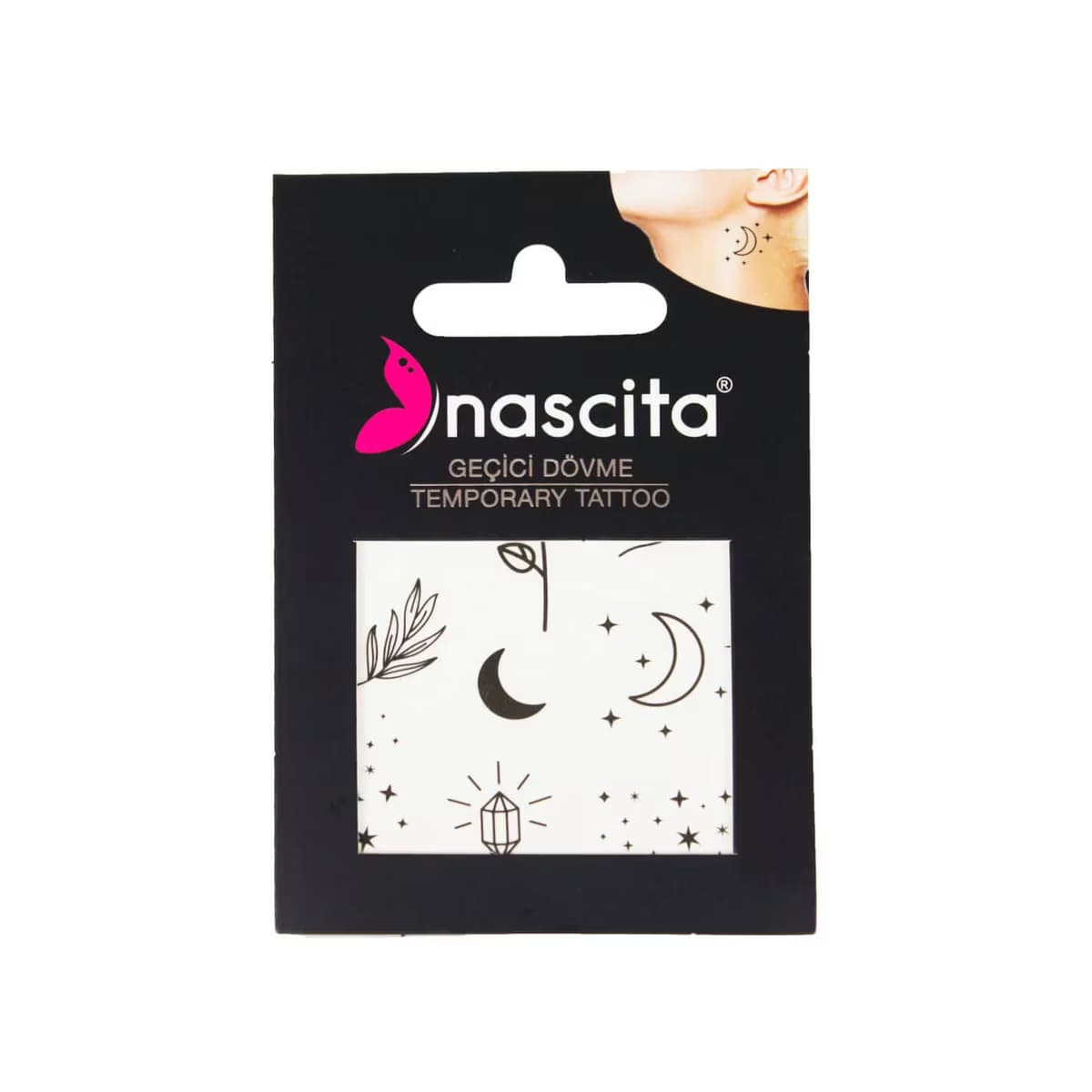 Nascita Geçici Dövme Rose&Stars 01